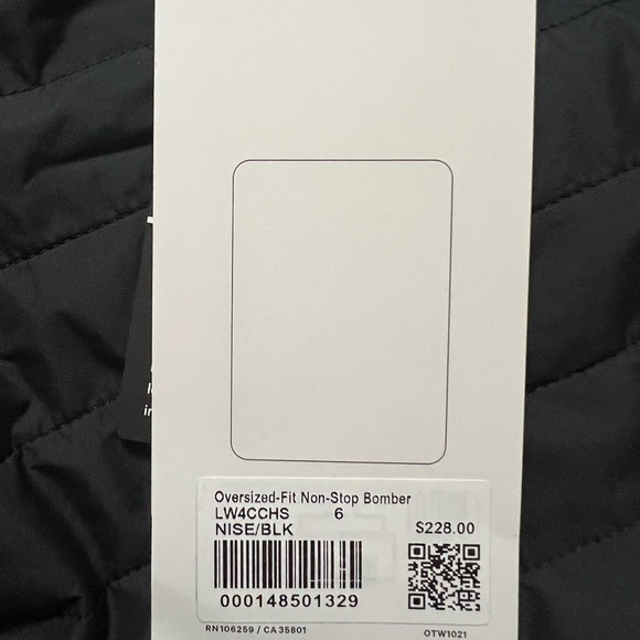 Oversized-Fit Non-Stop Bomber reverse able size 6 nise/blk - Picture 6 of 7